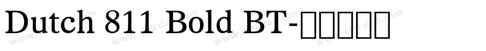 Dutch 811 Bold BT字体转换